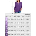 thumbnail image 4 of SHOWMALL Plus Size Floral Tops for Women, 3/4 Sleeve Button V Neck Vacation Tunic Blouse, Moss Green Cascading Floral, Size 3X, 4 of 6