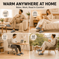 thumbnail image 6 of SAVIOR HEAT Heated Slippers for Men Women, Rechargeable Electric Foot Warmer Shoes with 3 Heat Settings, Non-Slip Sole, 2200mAh Battery, Indoor Outdoor, 6 of 10