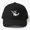 Black, variant on Zero Baseball Cap, Minimal Number Statement Graphic Design, Classic Hat