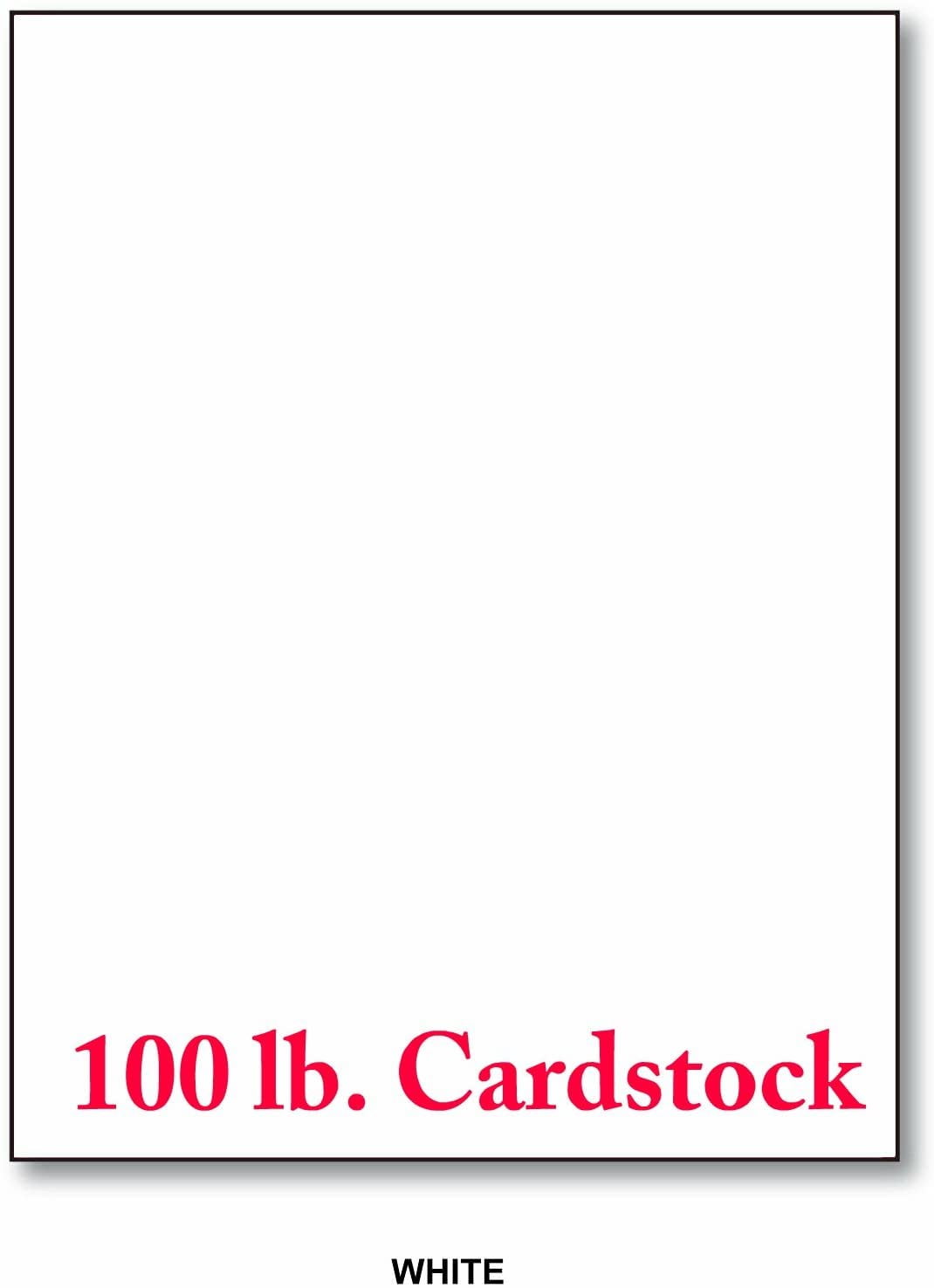 Extra Thick 100lb Cover White Card Stock 50 Sheets (8.5 x 11 Inch