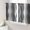 black-grey, variant on Sheer Curtains 45 Inch Length 2 Panels Set for Kitchen, Abstract Blue Moire Semi Sheer Curtains for Windows, Gradient Coastal Ocean Geometric Waves Voile Window Treatments Rod Pocket Curtain
