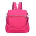 thumbnail image 2 of Anti-Theft Backpack Purse - Convertible Nylon Daypack, Shoulder Bag & Satchel - Casual Lightweight Travel Backpack with Water Bottle Pockets - Rose red, 2 of 9