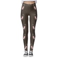 thumbnail image 3 of MKLEKYY Leggings con estampado de Pascua para mujer, leggings de ejercicio para fitness y levantamiento de pesas, pantalones de yoga, 3 of 4