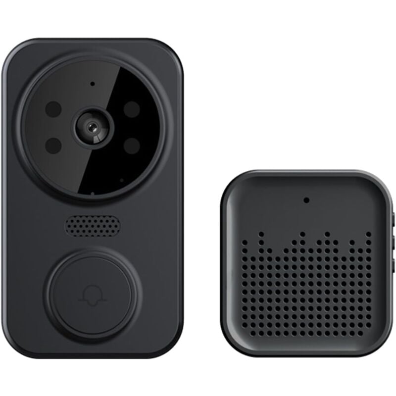 Smart Video Doorbell, Wireless Remote Visual Doorbell, WiFi Camera Intercom Doorbell, Motion Detection Security Doorbell,Black