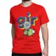 thumbnail image 1 of Camisetas de algodón para hombre y mujer con máscara de Invasor Zim, postura de poder colorida, retrato, cuello redondo, 1 of 7