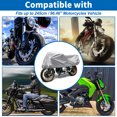 thumbnail image 3 of Funda para Motocicleta Exterior Impermeable Funda para Motocicleta Media 420D-PU Tono Plateado Protección Cubierta para Sol y Lluvia Se Ajusta a 96.46"x41.34"x25.59", 3 of 7