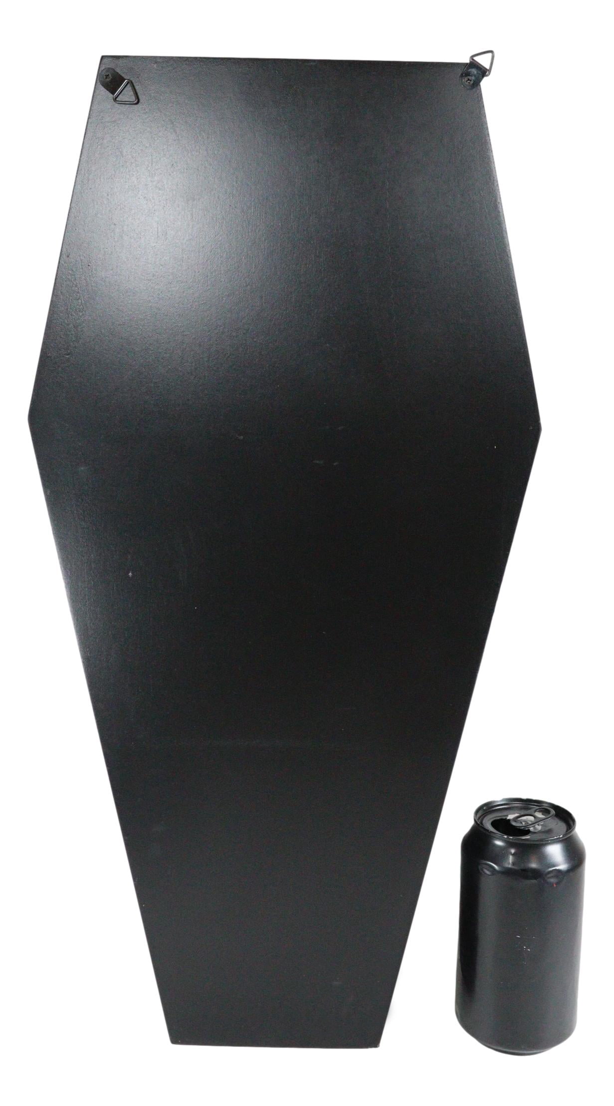 Ebros Gift 4.75” x 19.5” Black Coffin Floating Shelf