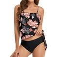Swimsuit Women, Two Piece Strapless Bandeau Tankini Swimwear Loose