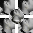 thumbnail image 4 of TINGN Gold Hoop Earrings for Women 14K Gold Plated 925 Sterling Silver Post Hypoallergenic Earrings, 4 of 5