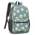 thumbnail image 2 of Daisy Pioneer Flower Green Pattern 17" School Backpacks for Teens,Waterproof Oxford Fabric,S-Shape Padded Straps for School,Travel,Hiking,Camping, 2 of 6