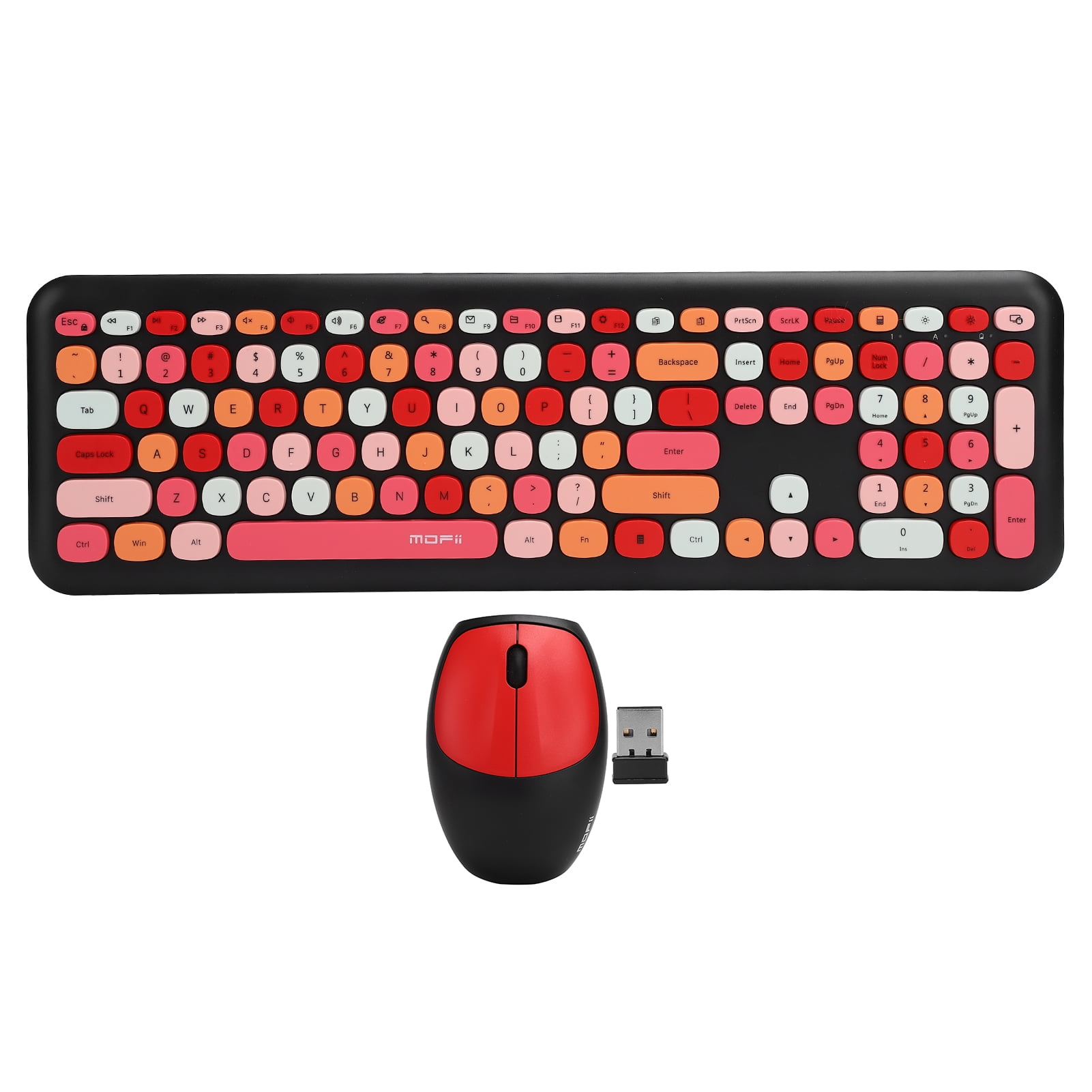 Keyboard Mouse Set, Wireless Keyboard Mouse Golden Ratio Of The Angle For Computer Black