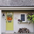 thumbnail image 3 of Fall Monogram Letter C House Flag Polka Dot Pumpkin 28x40 Inch Double Sided Outside, Small Burlap Family Last Name Initial Yard Decoration, 3 of 6