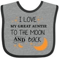 thumbnail image 3 of Inktastic I Love My Great Auntie to the Moon and Back Boys or Girls Baby Bib, 3 of 4