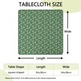 thumbnail image 2 of Green Christmas Snowman Pattern Square Fitted Tablecloth with Elastic Edge,Square Table Cover,Washable Elastic Table Cover for Home Kitchen Party Decor 34"x34", 2 of 6