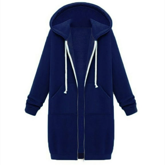 Women's Plus Size Winter Hooded Coat Warm Thick Loose Outerwear Fashionable Hoodie Top For Cold Weather