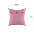 thumbnail image 3 of LSLJS Linen Throw Pillow Covers,Set of 2 Quadrate Cushion Case with 3 Vintage Buttons/Hidden Zipper,17.7x17.7" Ultra Soft Modern Style Cushion Cover for Sofa Bed Living Room Minimalism Decor, 3 of 5