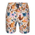 thumbnail image 3 of Susaid Cute Chickens Print Men's Swim Trunks Hawaiian Bathing Mesh Lining Suit Swimsuits Beach Shorts with Pockets-XX-Large, 3 of 6