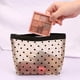 thumbnail image 4 of Bolsa de maquillaje de malla con estampado de corazones, bolsa de almacenamiento, bolsa pequeña portátil y transpirable con cremallera, multifuncional y de gran capacidad para estudiantes, 4 of 5