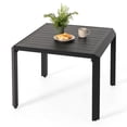 thumbnail image 5 of Nuu Garden Outdoor Aluminum Dining Table 35’’ Square Table with Powder-Coated Finish, Open-Slatted Tabletop and 2’’ Umbrella Hole, Garden Patio Table for 4 People, Black, 5 of 9