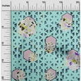 thumbnail image 2 of oneOone Cotton Jersey Aqua Blue Fabric Geometric Quilting Supplies Print Sewing Fabric By The Yard 58 Inch Wide-OS, 2 of 6
