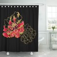 thumbnail image 1 of ABPHQTO Flores de Peonía Negra con Lentejuelas y Cuentas de Diseño Parche Floral Étnico Bordado Cortinas de Baño Impermeables Juego de Cortinas de Ducha 165x180 cm ABPHQTO PKNMT66x72Shower-11337, 1 of 2
