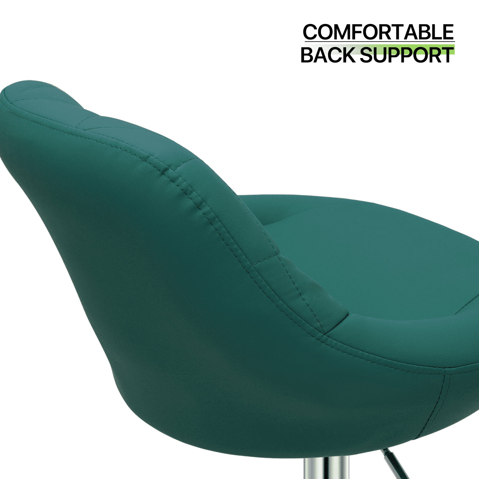 Magshion Bar Stool with 360-Degree Swivel, Teal Green, Set of 2