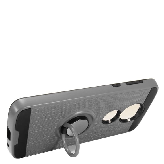GSA Brushed Hybrid Ring Stand for Motorola Moto E5 Plus, E5 Supra, XT1924 Gray
