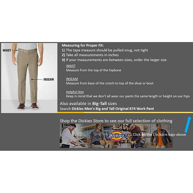 Inseam Mens Pant Size Waist X Length Dickies Original 874 Work
