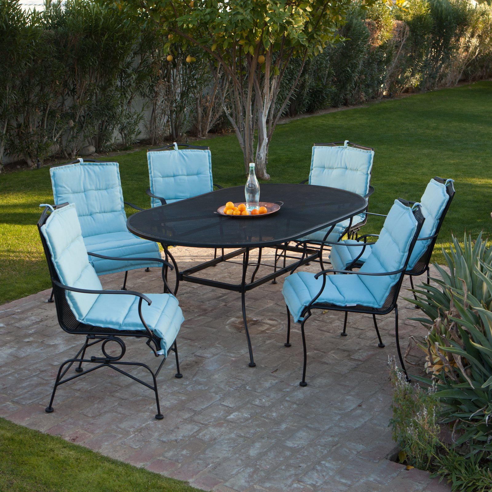 Belham Living Stanton Wrought Iron Dining Set By Woodard Seats 6 Walmart Com Walmart Com