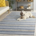 thumbnail image 3 of SAFAVIEH Montauk Marin Striped Cotton Area Rug, Silver/Ivory, 5' x 8', 3 of 11