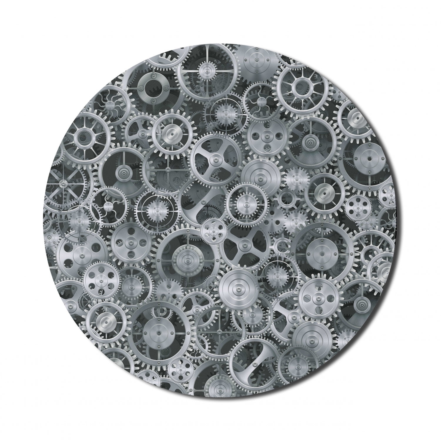 Clock Mouse Pad for Computers, Realistic Look Cogwheels Mechanism Gear ...