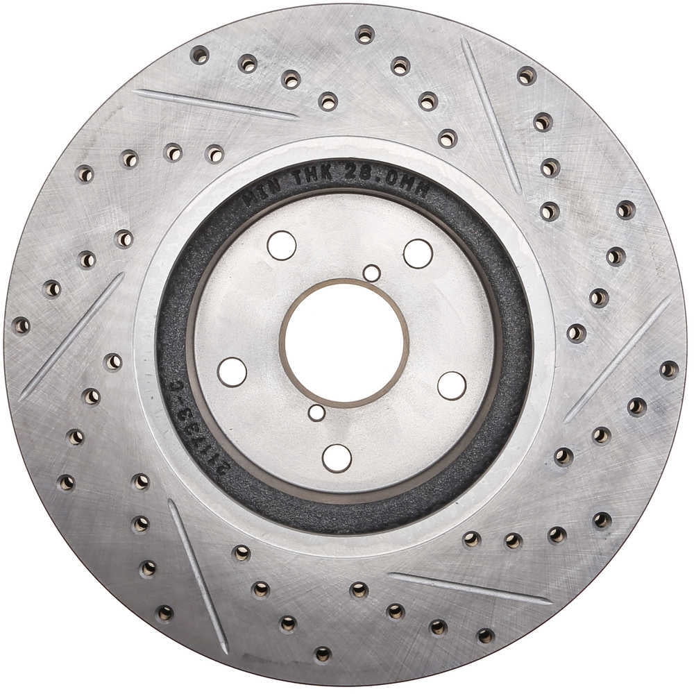 StopTech 127.47036R Sport Cross-Drilled & Slotted Disc Brake Rotors
