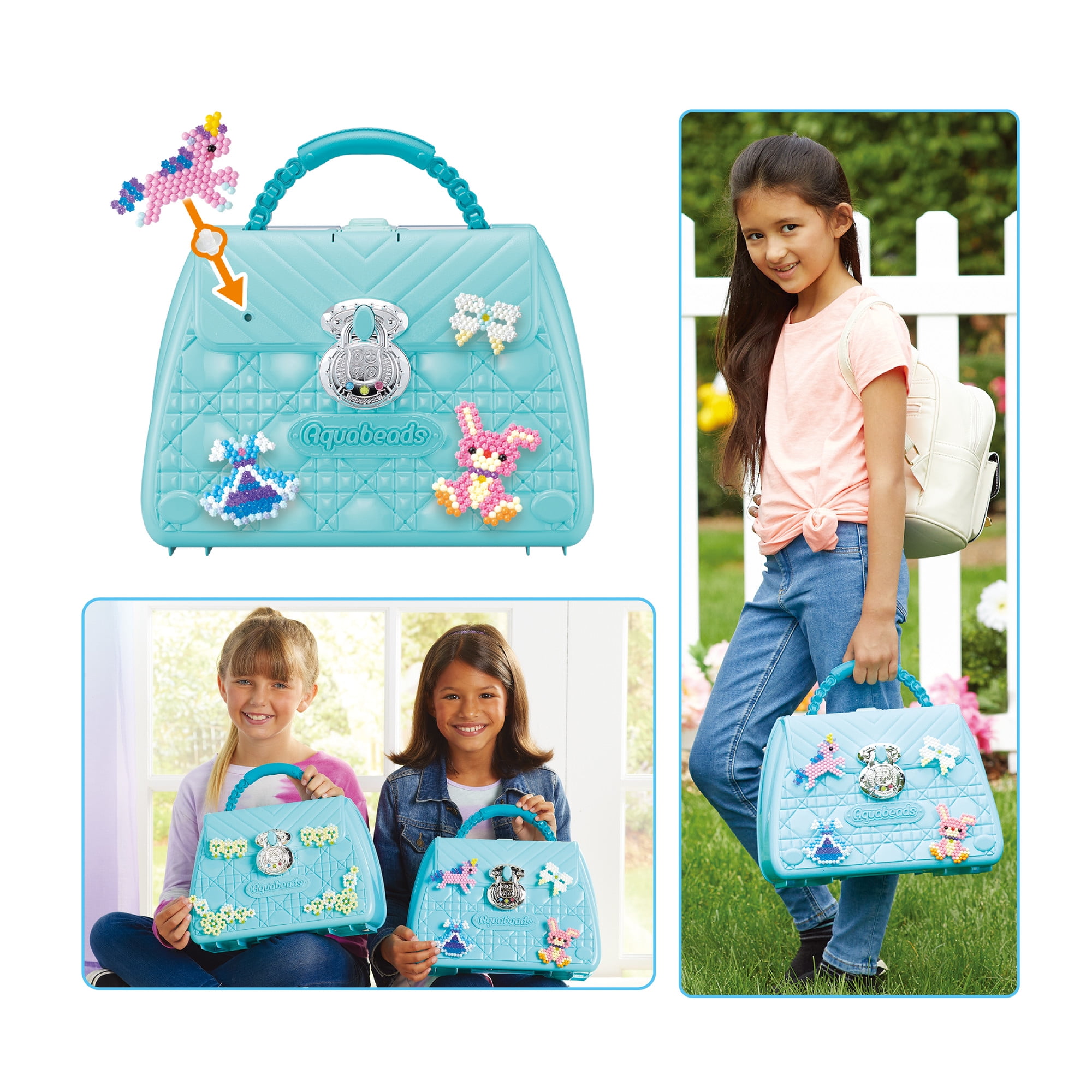 Aquabeads Deluxe Carry Case, Complete Arts & Crafts Bead Kit for Children - over 1,400 beads and deluxe bead storage case