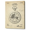 thumbnail image 2 of Epic Graffiti  "Pocket Watch Blueprint Patent Parchment" Giclee Canvas Wall Art, 12" x 18", 2 of 3