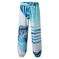 thumbnail image 3 of Pantalones largos para hombre, bombachos de moda, pantalones estampados elásticos sueltos para playa Athleisure Odeerbi ODB-2, 3 of 3