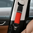 thumbnail image 6 of 2 PCS Bling Car Seat Belt Cover Pad, Breathable Leather Seat Belt Covers for Cars, Soft Comfortable Seat Belt Shoulder Strap Covers, Rhinestone Auto Seat Belt Protector Cushion, Red, 6 of 12