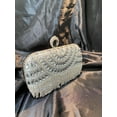 thumbnail image 5 of Women's Sparkling Rhinestone Bow Clutch, Vegan Leather Evening Bag with Removable Chain for Bridal Prom Wedding Cocktail Party (Pearl Rhinestone), 5 of 5