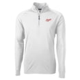thumbnail image 2 of Men's Cutter & Buck  White Dayton Flyers Vault Adapt Eco Knit Stretch Recycled DryTec Quarter-Zip Top, 2 of 3