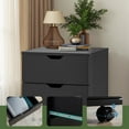 thumbnail image 4 of MAYEERTY 3-Drawer Vertical Wood Filing Cabinet with Casters for Home Office, Black, Non-Assembled, 4 of 8