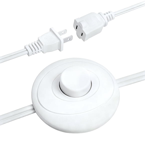 Cable de Extensión con Interruptor de Pie UMITIU 1.8 metros con Enchufe Polarizado