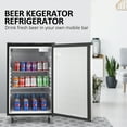 thumbnail image 4 of Garvee 6.1 CF Beer Kegerator, Dual Tap Draft Beer Dispenser, Full Size Stainless Steel Keg Refrigerator With Drip Tray, 32°F- 50°F Temperature Control, 170L, 4 of 9