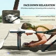 thumbnail image 4 of Outsunny Folding Lounge Chair w/ Reclining Back, Tanning Chair, Cream White, 4 of 10