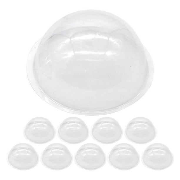 BRIGHTFUFU 20pcs Ornamento de media domo de plástico transparente para artesanías y decoración del hogar ideal para reemplazo de globo de nieve y carcajista