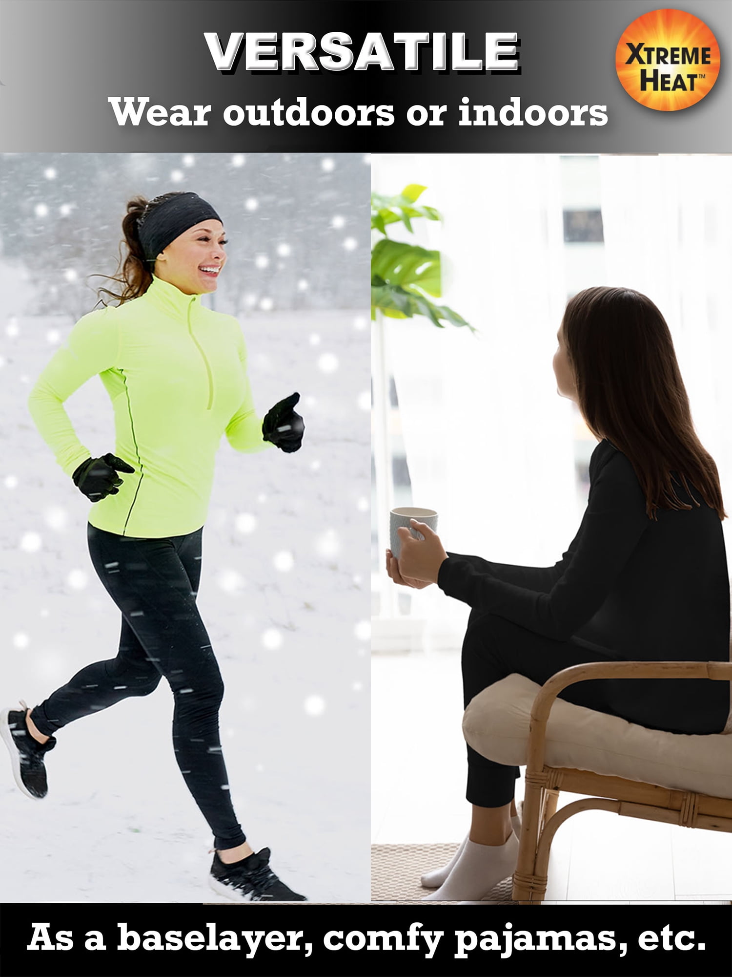 Xtreme Heat Womens Thermal Underwear Set Insulated Shirt