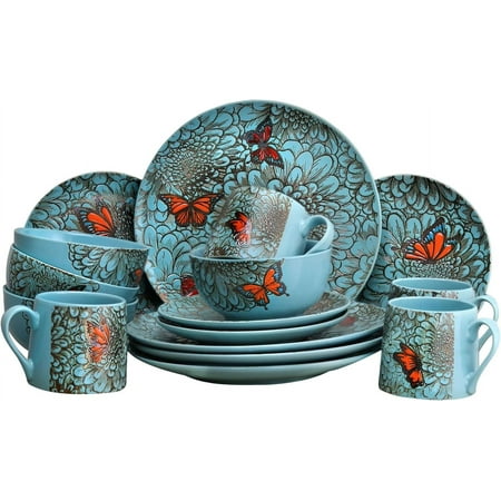 

16Pc Dinnerware Blue