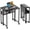 Black, variant on Folding Desk with Wheels & Storage Shelf, 24.8" Small Computer Desk for Home Office,Foldable Rolling Laptop Table for Small Spaces, Easy Assembly