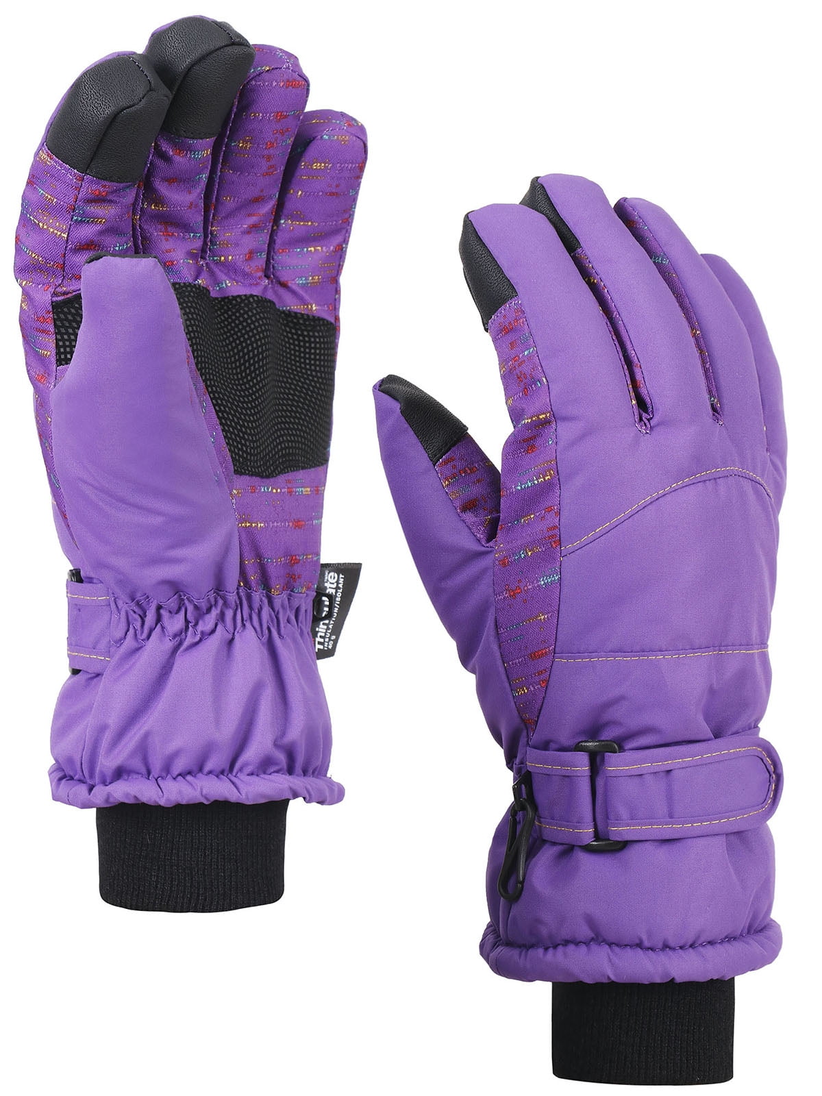 womens purple ski gloves