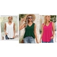 thumbnail image 4 of MOYIKO Tank Tops for Women V Neck Sleeveless Tops Summer Trendy Dressy Casual Flowy Shirts Loose Fit, 4 of 7