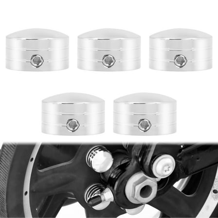 5pc Chrome Rear Sprocket Pulley Bolt Covers For Harley Touring Softail Sportster