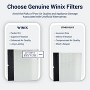 Genuine Winix 116130 Replacement Filter H for 5500-2 Air Purifier, 1 year worth of filtration with 99.99% down to .003 microns True HEPA and washable carbon filter